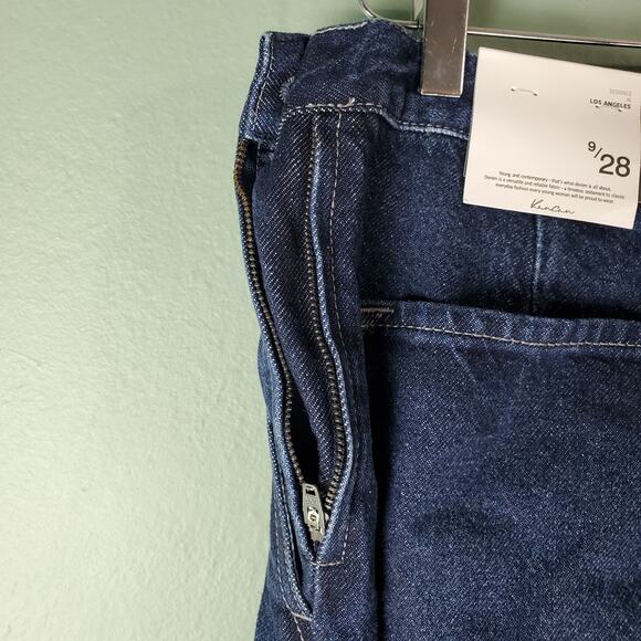 Kancan Womens Ultra High Rise Dark Wash Flat Front Wide Leg Denim Jeans Size 28 - Picture 3 of 7